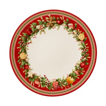 - Villeroy&Boch Winter Bakery Delight Talerz płaski Czerwony, Ø27,4 cm, 1486122621 - 1486122621 - Łazienki Szydłowski