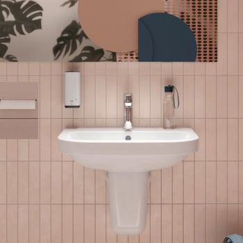 - DURAVIT D-Code umywalka ścienna 60 x 46 cm kolor biały 2398600000 - 2398600000 - Łazienki Szydłowski