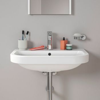 - DURAVIT D-Code umywalka ścienna 65 x 46 cm kolor biały 2398650000 - 2398650000 - Łazienki Szydłowski
