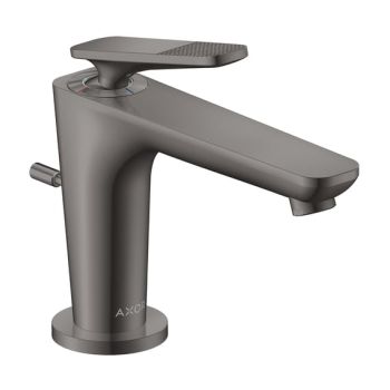  - AXOR Citterio C bateria umywalkowa 90 CoolStart do małych umywalek z kompletem odpływowym z cięgłem, szlif kwadratowy czarny chrom polerowany 49011330 - 49011330 - Łazienki Szydłowski