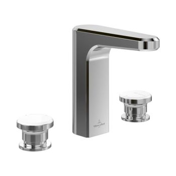  - Villeroy&Boch Vea Bateria umywalkowa trzyotworowa chrom / biały TVW11700300261 - TVW11700300261 - Łazienki Szydłowski