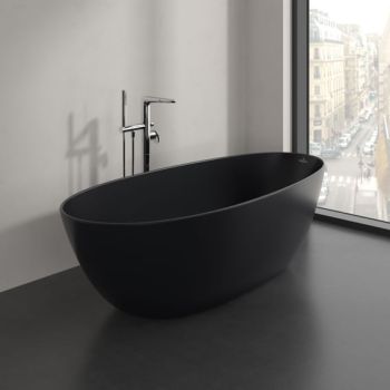  - Villeroy & Boch Antao wanna wolnostojąca 170 x 75 cm  owalna z funkcją napełniania poprzez dno wanny, pure black UBQ170TAO7TV-R7 - UBQ170TAO7TVR7 - Łazienki Szydłowski
