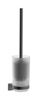  - Hansgrohe  AddStoris S Szczotka do WC z pojemnikiem, ścienna czarny chrom szczotkowany  41782340 - 41782340 - Łazienki Szydłowski