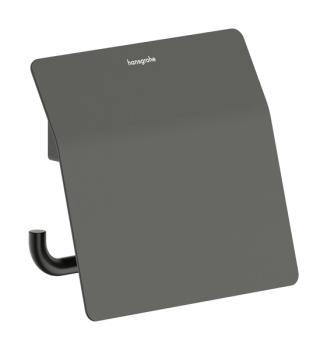  - Hansgrohe AddStoris S Uchwyt na papier toaletowy z osłoną czarny chrom  szczotkowany 41783340 - 41783340 - Łazienki Szydłowski