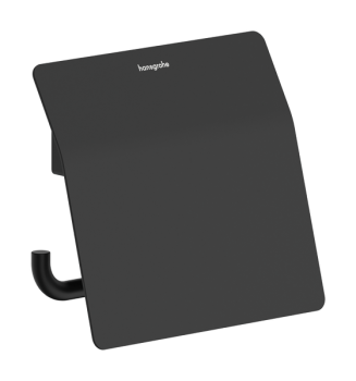  - Hansgrohe AddStoris S Uchwyt na papier toaletowy z osłoną czarny mat 41783670 - 41783670 - Łazienki Szydłowski