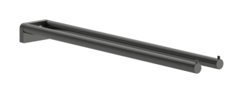  - Hansgrohe AddStoris S Wieszak na ręczniki, 2-ramienny czarny chrom szczotkowany  41787340 - 41787340 - Łazienki Szydłowski