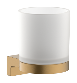 - Hansgrohe AddStoris S Kubek na szczoteczki do zębów brąz szczotkowany 41769140 - 41769140 - Łazienki Szydłowski