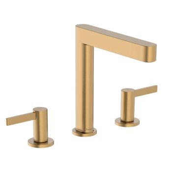 - HANSGROHE Finoris 3-otworowa bateria umywalkowa brąz szczotkowany 76034140 - 76034140 - Łazienki Szydłowski