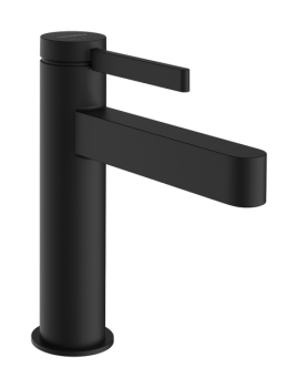  - Hansgrohe Finoris bateria umywalkowa 110 CoolStart z kompletem odpływowym z cięgłem czarny mat  76025670 - 76025670 - Łazienki Szydłowski