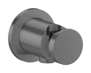  - AXOR One Przyłącze węża z uchwytem, czarny chrom szczotkowany  48780340 - 48780340 - Łazienki Szydłowski