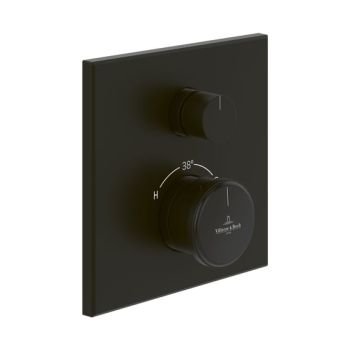  - Villeroy & Boch Vea bateria prysznicowa podtynkowa z termostatem do 1 odbiornika czarny mat TVS117001002K5 - TVS117001002K5 - Łazienki Szydłowski