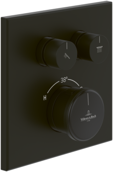 - Villeroy & Boch Vea bateria termostatyczna do obsługi 2 odbiorników czarny mat TVS117002002K5 - TVS117002002K5 - Łazienki Szydłowski