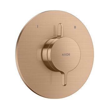 - AXOR One Bateria z mieszaczem do 2 odbiorników, podtynkowa czerwone złoto szczotkowane 48415310 - 48415310 - Łazienki Szydłowski