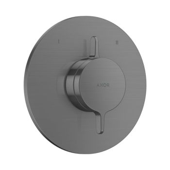  - AXOR One Bateria z mieszaczem do 2 odbiorników, podtynkowa czarny chrom szczotkowany 48415340 - 48415340 - Łazienki Szydłowski