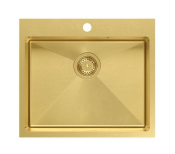  - BERG GOLD jednokomorowy zlewozmywak wpuszczany w blat 550 x 480 mm  kolor złoty GOLD10 BOC - GOLD10 BOC - Łazienki Szydłowski