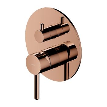  - OMNIRES Y  element natynkowy baterii prysznicowej do 2 odbiorników miedź połysk Y1247ROCP - Y1247ROCP - Łazienki Szydłowski