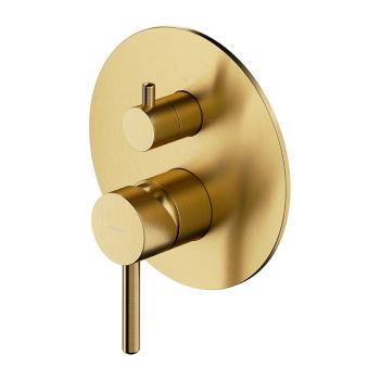  - OMNIRES Y  element natynkowy baterii prysznicowej do 2 odbiorników złoty szczotkowany Y1247ROGLB - Y1247ROGLB - Łazienki Szydłowski