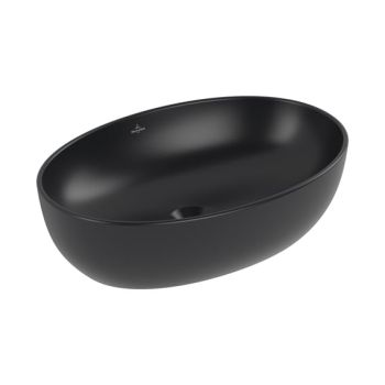  - Villeroy & Boch Artis umywalka stojąca na blacie 48 x 32,5 cm pure black z powłoką ceramic plus 438848R7 - 438848R7 - Łazienki Szydłowski
