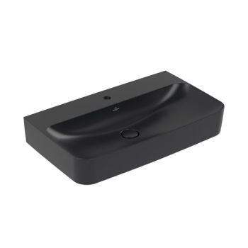 - VILLEROY & BOCH Finion Umywalka 80 x 47cm pure black z powłoką CeramicPlus 416881R7 - 416881R7 - Łazienki Szydłowski