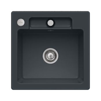  - Villeroy & Boch Siluet 50 S zlewozmywak 51 x 51 cm kolor pure black 334502R7HL1 - 334502R7HL1 - Łazienki Szydłowski