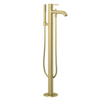 - KLUDI NOVA FONTE PURA jednouchwytowa bateria wannowo natryskowa złoty szczotkowany 38590N015 - 38590N015 - Łazienki Szydłowski