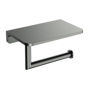  - OMNIRES MODERN PROJECT  uchwyt na papier toaletowy z półką lewy/prawy grafit szczotkowany MP60511GR - MP60511GR - Łazienki Szydłowski