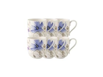  - Villeroy & Boch Mariefleur Gris Podstawowy kubek z uchwytem 0,35 l kolorowy -Zestaw 6 sztuk 100050428 - 100050428 - Łazienki Szydłowski