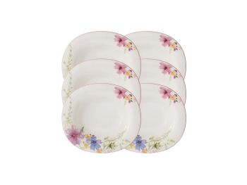 - Villeroy & Boch Mariefleur Podstawowy talerz do zupy owalny 24 x 21 cm - Zestaw 6 sztuk 100050194 - 100050194 - Łazienki Szydłowski