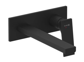  - KLUDI DECUS ścienna bateria umywalkowa ,wylewka 24 cm czarny mat 542453975 - 542453975 - Łazienki Szydłowski