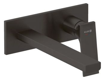  - KLUDI DECUS ścienna bateria umywalkowa ,wylewka 24 cm czarny szczotkowany 54245N275 - 54245N275 - Łazienki Szydłowski