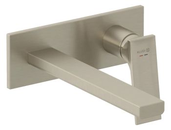  - KLUDI DECUS ścienna bateria umywalkowa ,wylewka 24 cm nikiel szczotkowany 54245N575 - 54245N575 - Łazienki Szydłowski