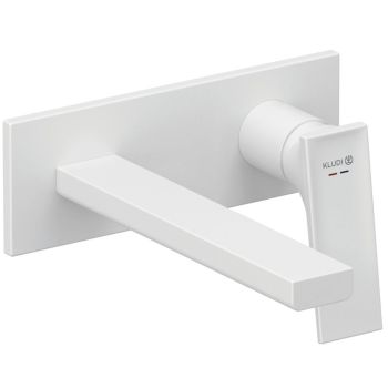  - KLUDI DECUS ścienna bateria umywalkowa biały mat 542445375 - 542445375 - Łazienki Szydłowski