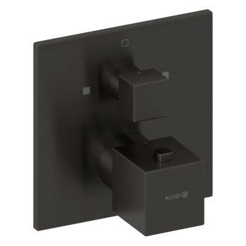 - KLUDI DECUS bateria wannowo prysznicowa z termostatem, do Kludi Slim Boxx 88022 czarny szczotkowany 54810N275 - 54810N275 - Łazienki Szydłowski