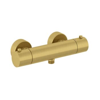  - KLUDI OBJEKTA Bateria natryskowa z termostatem złoty szczotkowany 35200N038 - 35200N038 - Łazienki Szydłowski