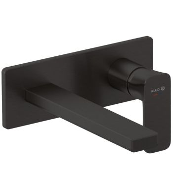  - KLUDI RENON ścienna bateria umywalkowa 21 cm czarny szczotkowany 42244N275 - 42244N275 - Łazienki Szydłowski