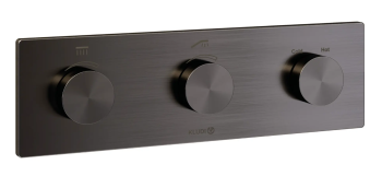  - KLUDI PUSHTRONIC elektroniczny termostat podtynkowy czarny szczotkowany 38300N2-00 - 38300N200 - Łazienki Szydłowski