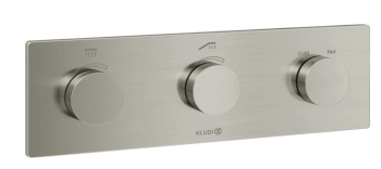  - KLUDI PUSHTRONIC elektroniczny termostat podtynkowy nikiel szczotkowany 38300N5-00 - 38300N500 - Łazienki Szydłowski