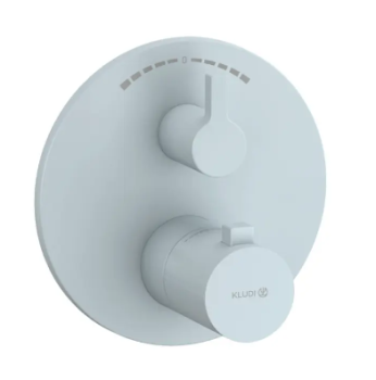 - KLUDI NOVA FONTE PURA podtynkowa bateria wannowo-prysznicowa z termostatem niebieski mat 20810O415 - 20810O415 - Łazienki Szydłowski