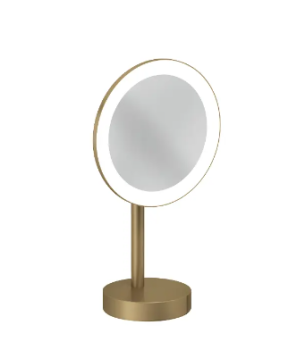 - KLUDI Vela R lusterko kosmetyczne LED brąz szczotkowany 58995N1F - 58995N1F - Łazienki Szydłowski