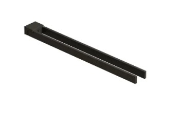  - KLUDI Vela C wieszak na ręczniki 43 cm czarny szczotkowany 31977N2 - 31977N2 - Łazienki Szydłowski