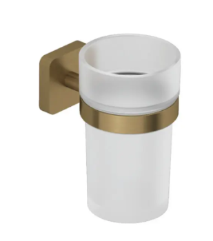  - KLUDI Vela S uchwyt ze szklanką brąz szczotkowany 25975N1 - 25975N1 - Łazienki Szydłowski