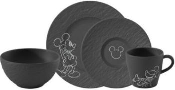 - Villeroy&Boch Manufacture Mickey Mouse Zestaw śniadaniowy 4 częściowy czarny 1047198704 - 1047198704 - Łazienki Szydłowski
