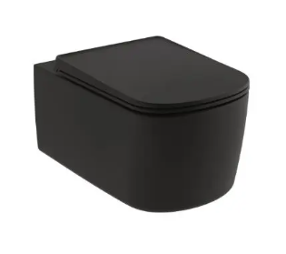  - KLUDI RESA S miska ceramiczna WC podwieszana bez deski sedesowej czarny mat 27WCW0139 - 27WCW0139 - Łazienki Szydłowski