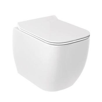  - KLUDI RESA C miska ceramiczna WC podwieszana z deską sedesową biały 28WCSET43 - 28WCSET43 - Łazienki Szydłowski