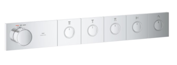  - GROHE-AQUA Tiles Termostat do montażu podtynkowego z 5 zaworami chrom 1068680000 - 1068680000 - Łazienki Szydłowski