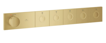  - Grohe-Aqua Tiles Termostat do montażu podtynkowego z 5 zaworami złoty szczotkowany 106868GN00 - 106868GN00 - Łazienki Szydłowski