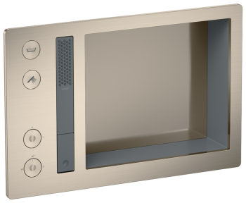 - AXOR Incava System prysznicowy 600/390 z baterią termostatyczną do 2 odbiorników, nikiel szczotkowany 35754820 - 35754820 - Łazienki Szydłowski