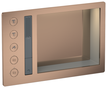 - AXOR Incava System prysznicowy 600/390 z baterią termostatyczną do 3 odbiorników do wersji z oświetleniem czerwony złoty szczotkowane 35740310 - 35740310 - Łazienki Szydłowski
