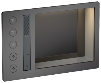 - AXOR Incava System prysznicowy 600/390 z baterią termostatyczną do 3 odbiorników do wersji z oświetleniem czarny chrom polerowany 35740330 - 35740330 - Łazienki Szydłowski
