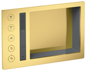 - AXOR Incava System prysznicowy 600/390 z baterią termostatyczną do 3 odbiorników złoty optyczny polerowany 35751990 - 35751990 - Łazienki Szydłowski
